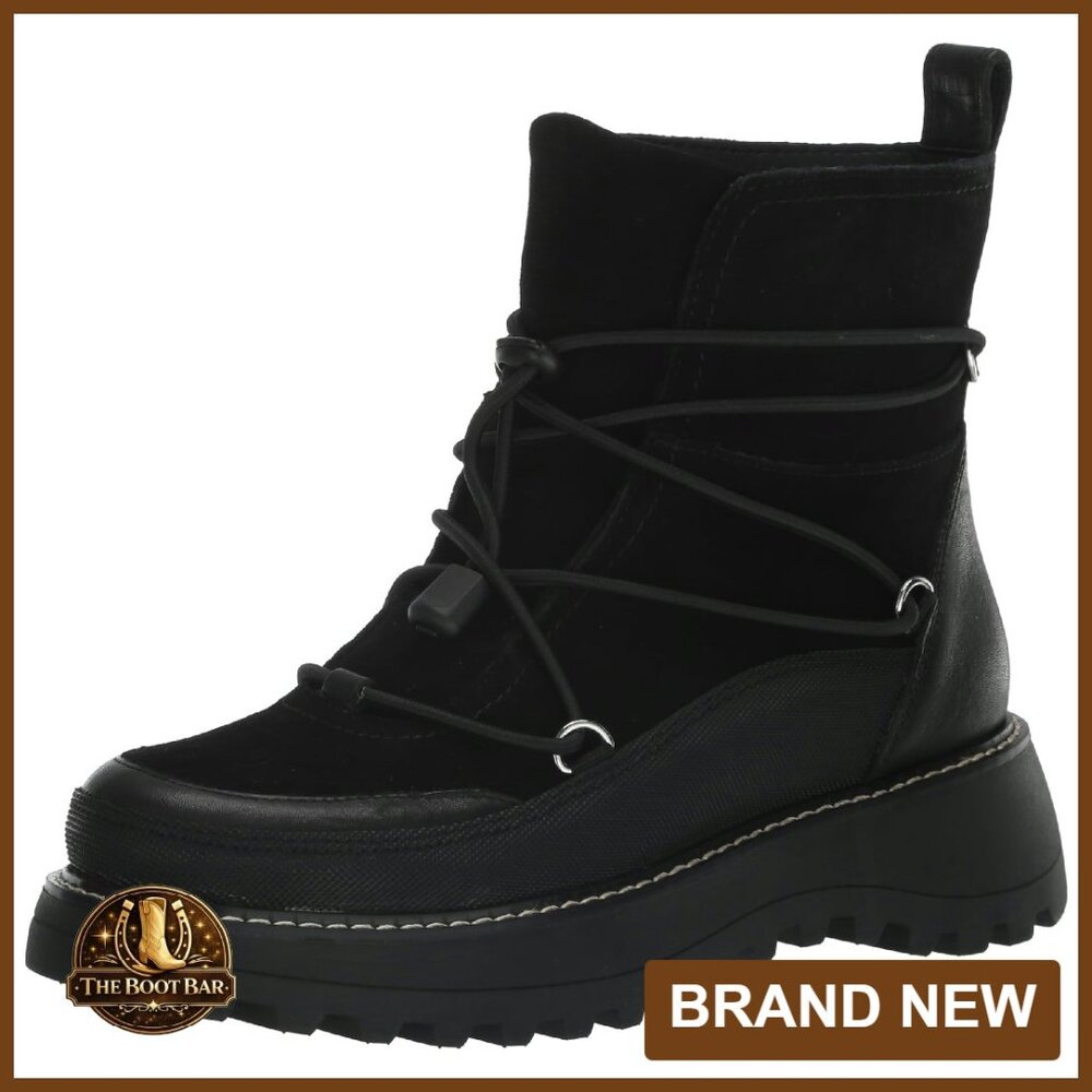 Suede Pull-On Ankle Boots Weather-Resistant Women's Shoes